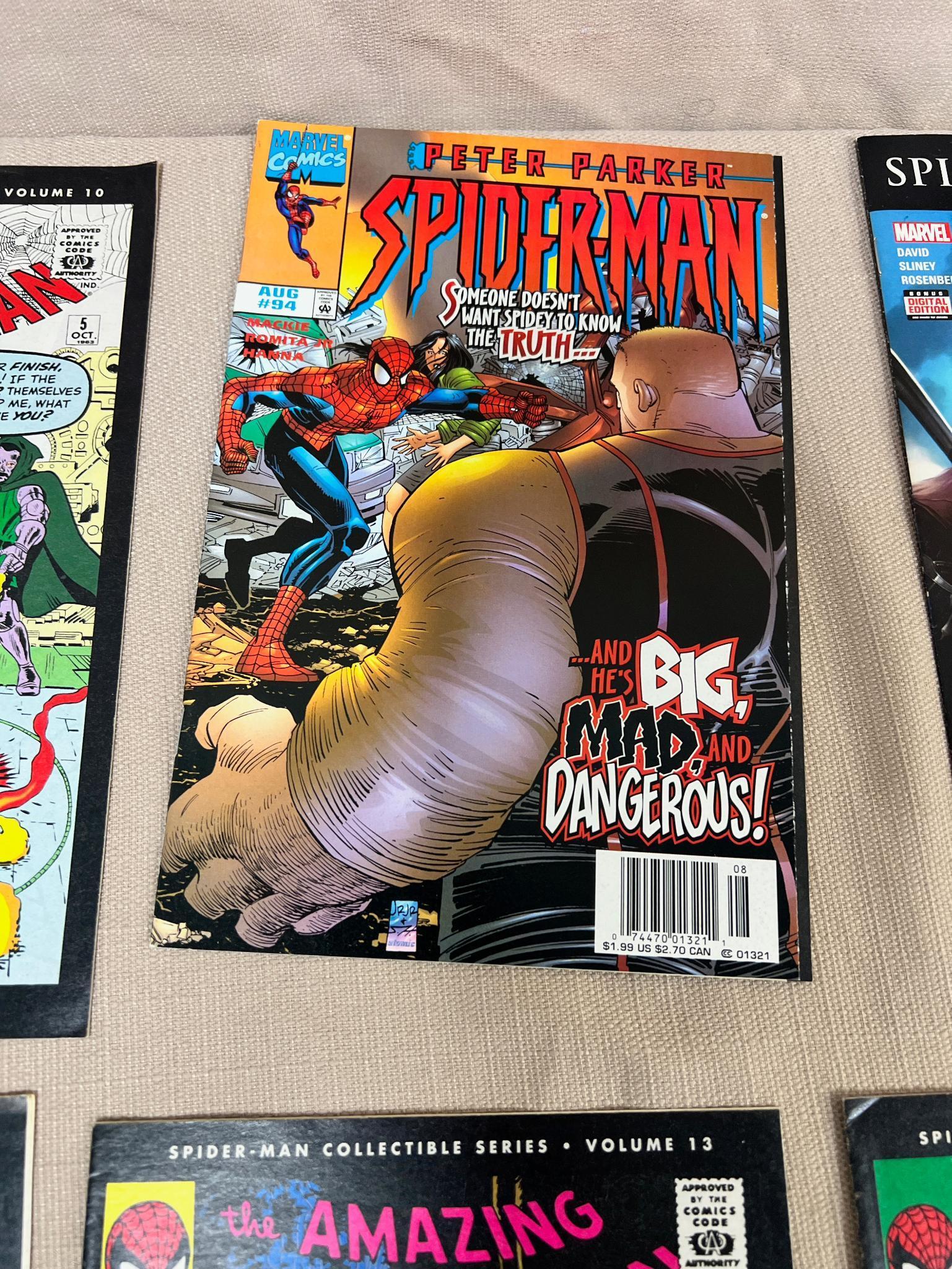 7- Spiderman Comic Books, including some collectible series