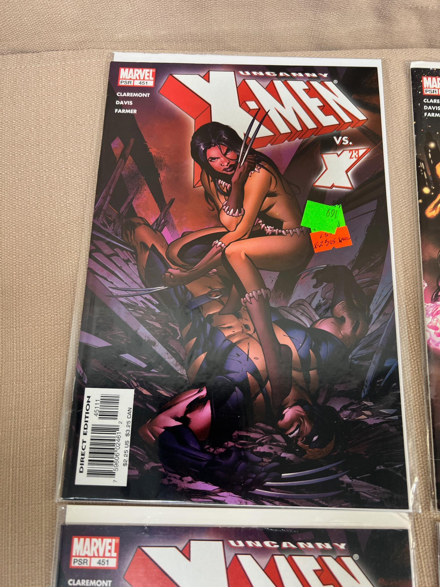 4- Better issues of Uncanny X-Men, 450, (2) 451, and 509
