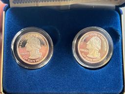 National Collector's Mint 51st State Quarter Tribute coins, each coin is a 1/4 ounce .999 silver
