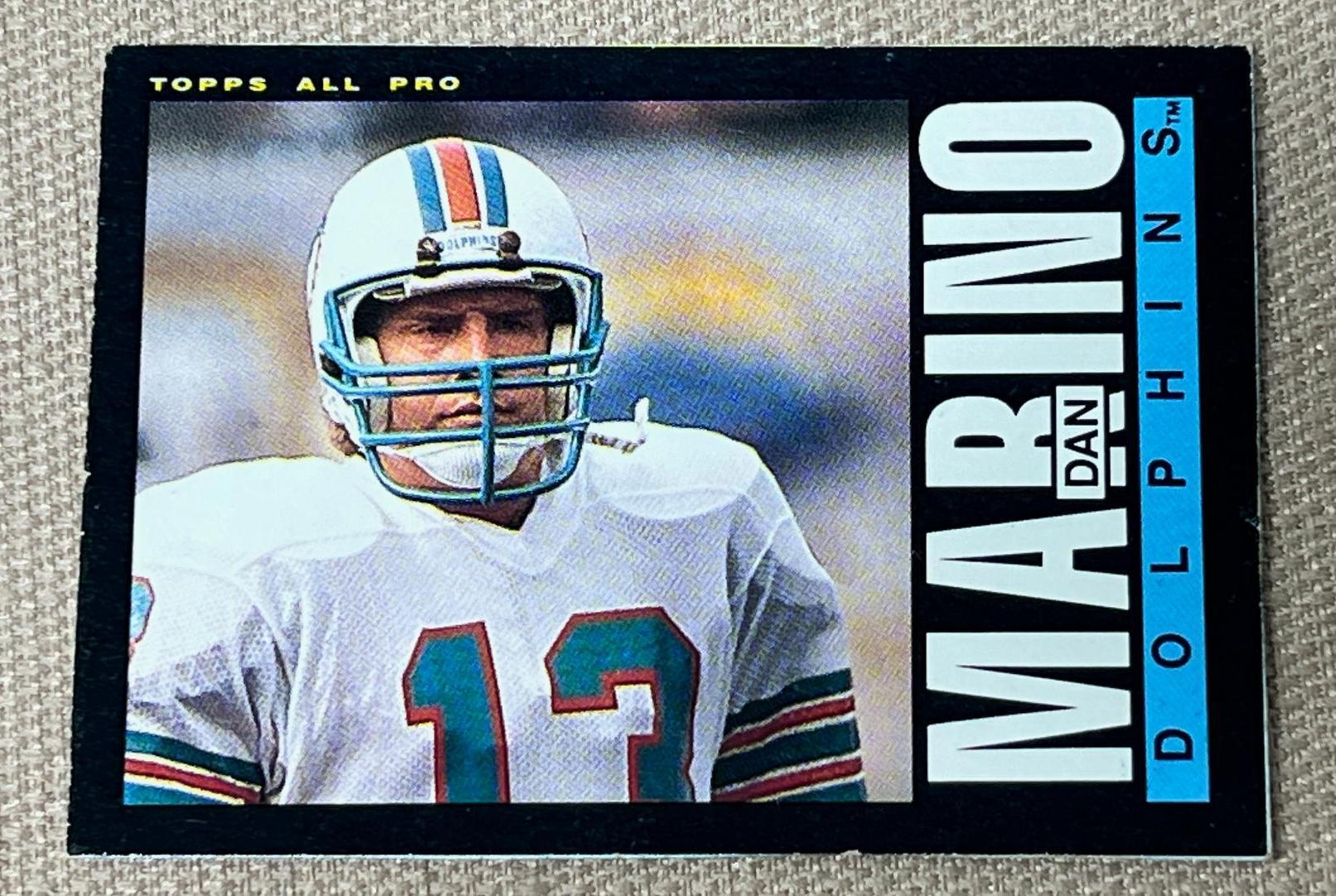 1985 Topps All Pro #314 Dan Marinom Miami Dolphins HOF NO BACK