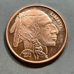 Buffalo One Ounce Copper Round