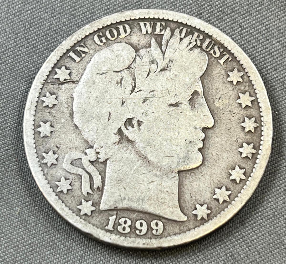 1899 Barber Half Dollar, 90% Silver