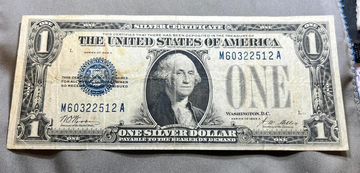 1928 A Funnyback One Dollar Silver Certificate