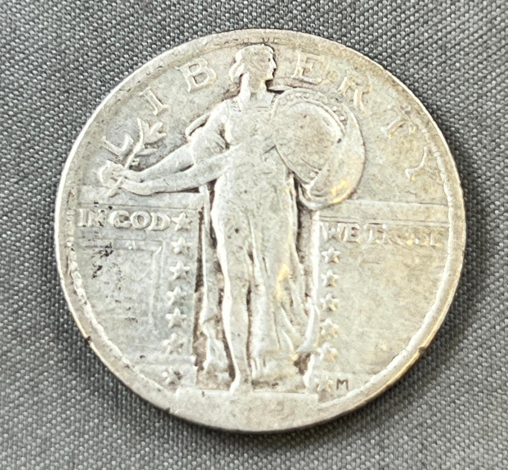 1919 Standing Liberty Quarter, 90% Silver