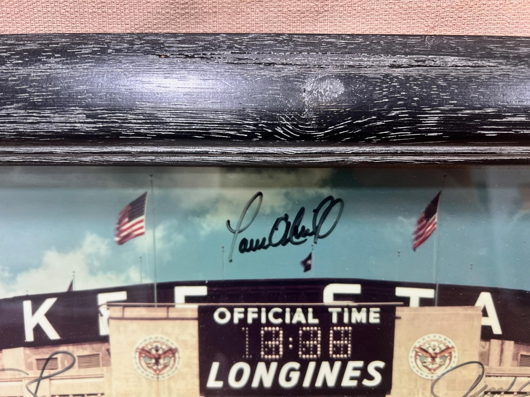 Yankees Greats Stadium Photo w/ multiple autographs including Paul O'Neill, and others, with PSA/...