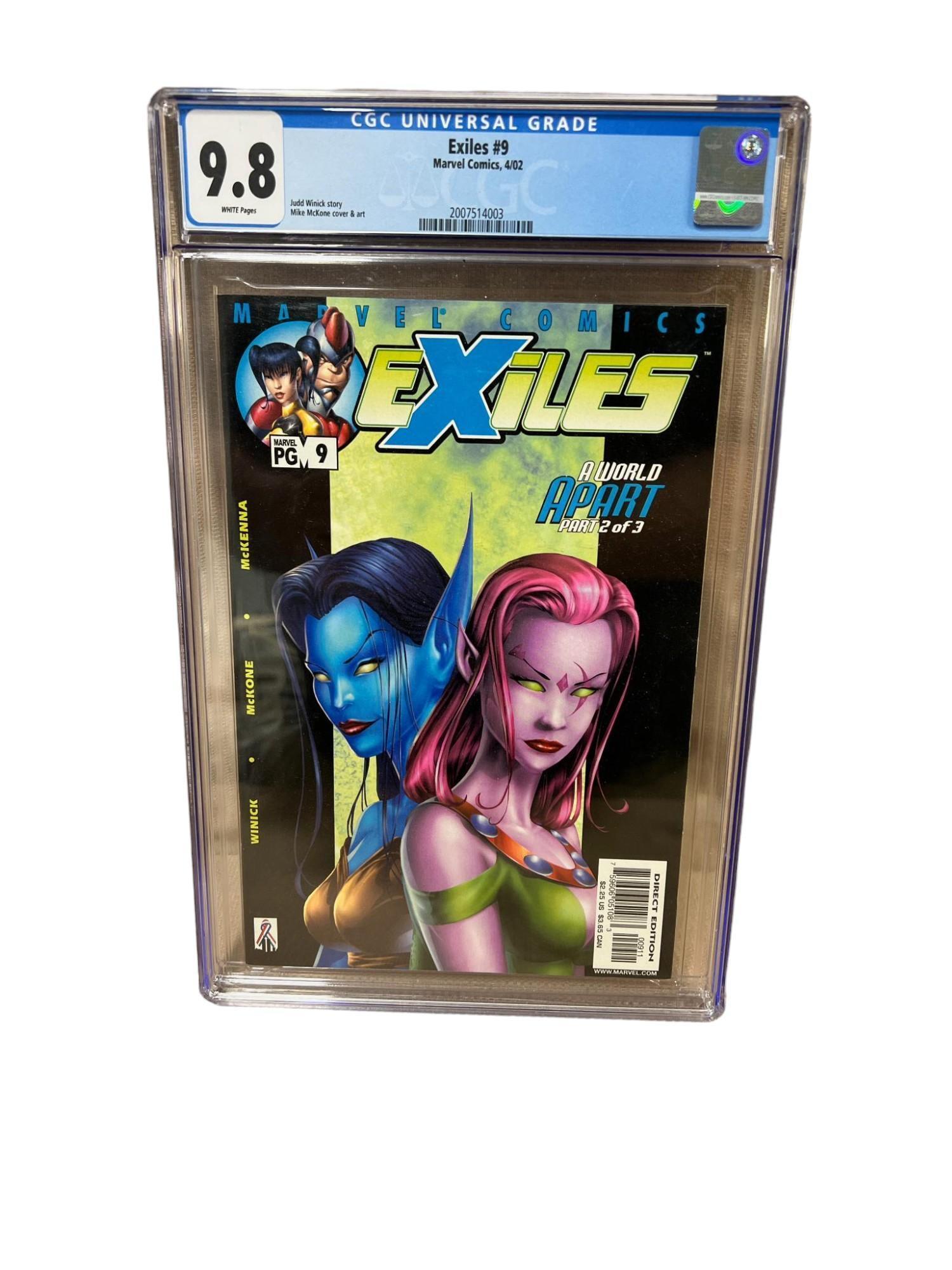 AUCTION SPOTLIGHT! Marvel Comics Exiles #9 in Graded CGC 9.8 holder