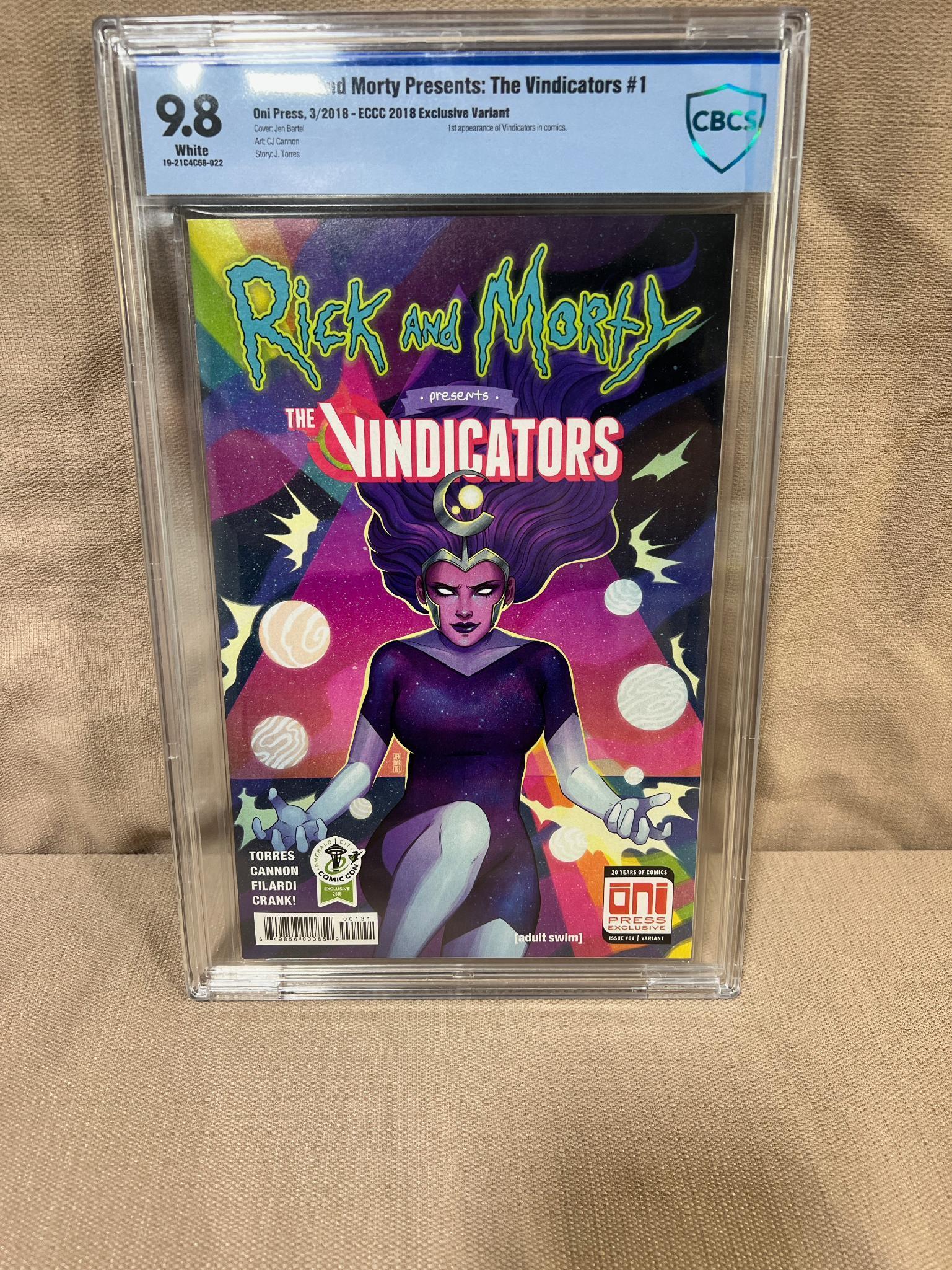 Rick and Morty Presents: The Vindicators #1 graded 9.8 in CBCS holder