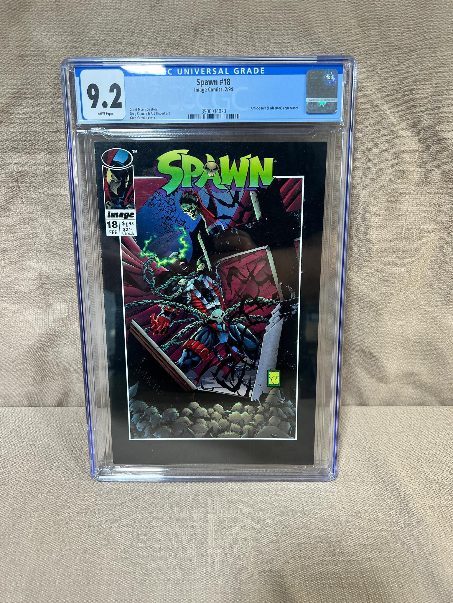 Spawn #18 Comic book graded 9.2 in CGC holder