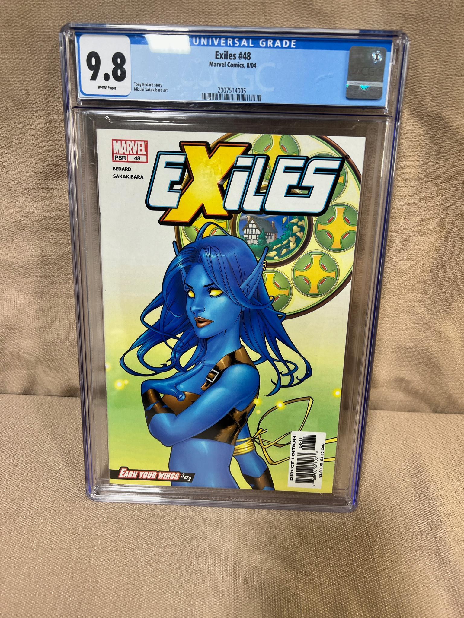 Marvel Comics Exiles #48 comic book graded 9.8 in CGC holder