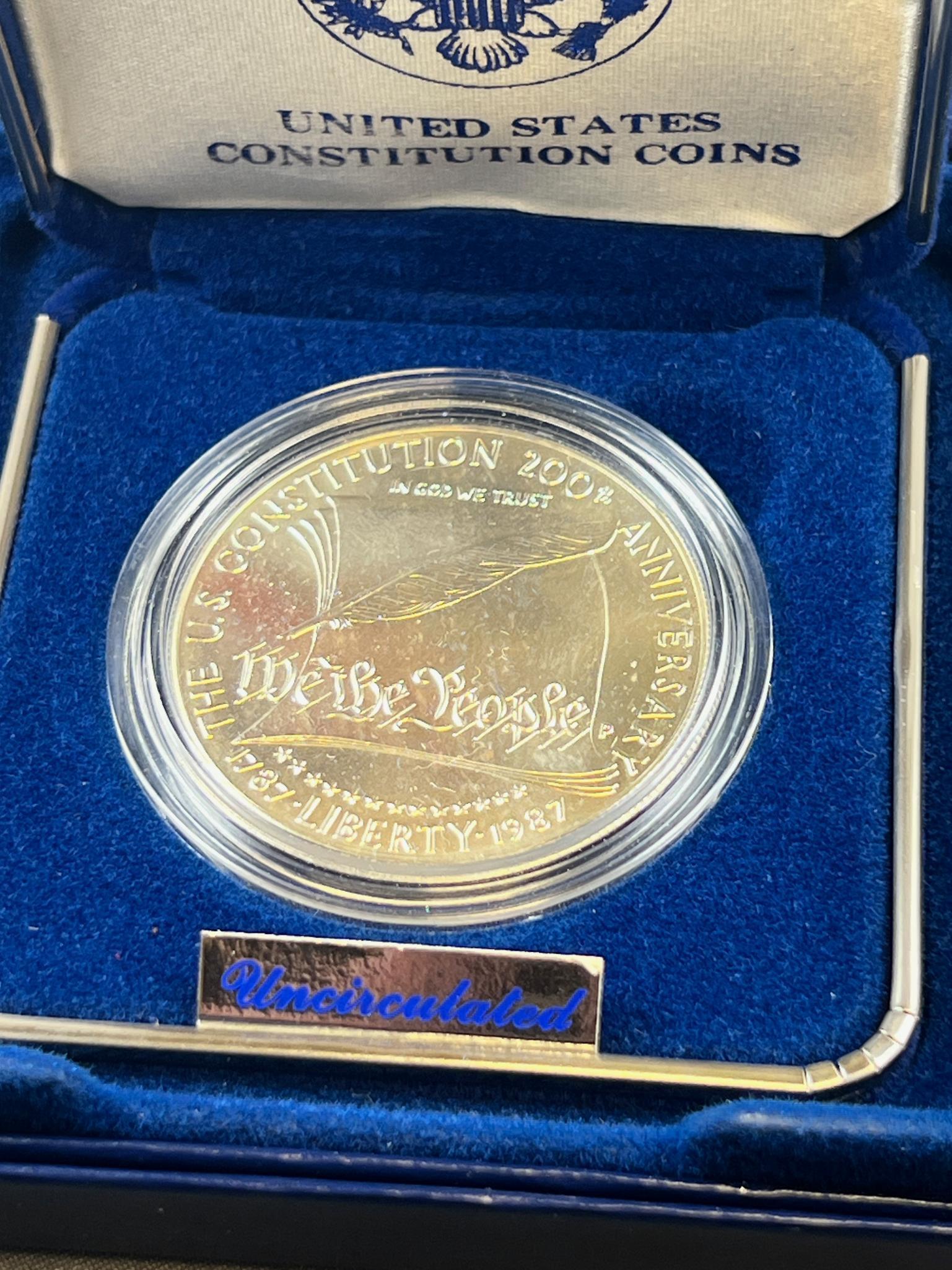 1987 US Constitution Commemorative US Dollar coin, 90% Silver