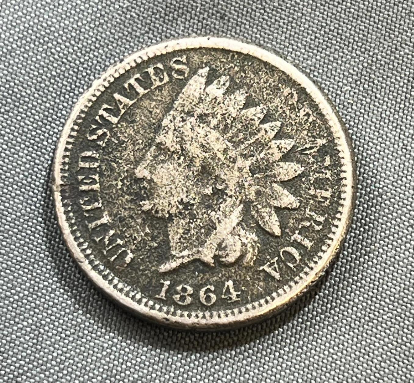 1864 Indianhead Cent, Civil War Coin