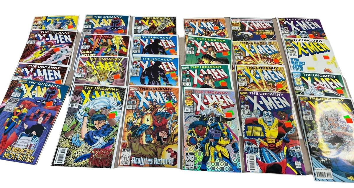 24 Uncanny X-Men Comic Books, see list below