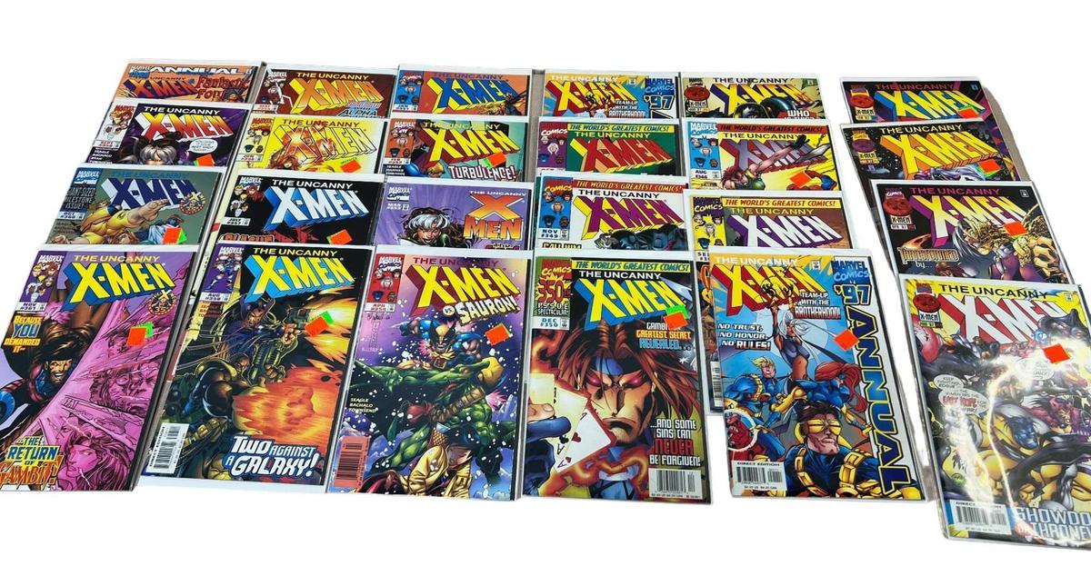 24 Uncanny X-Men Comic Books, see list below