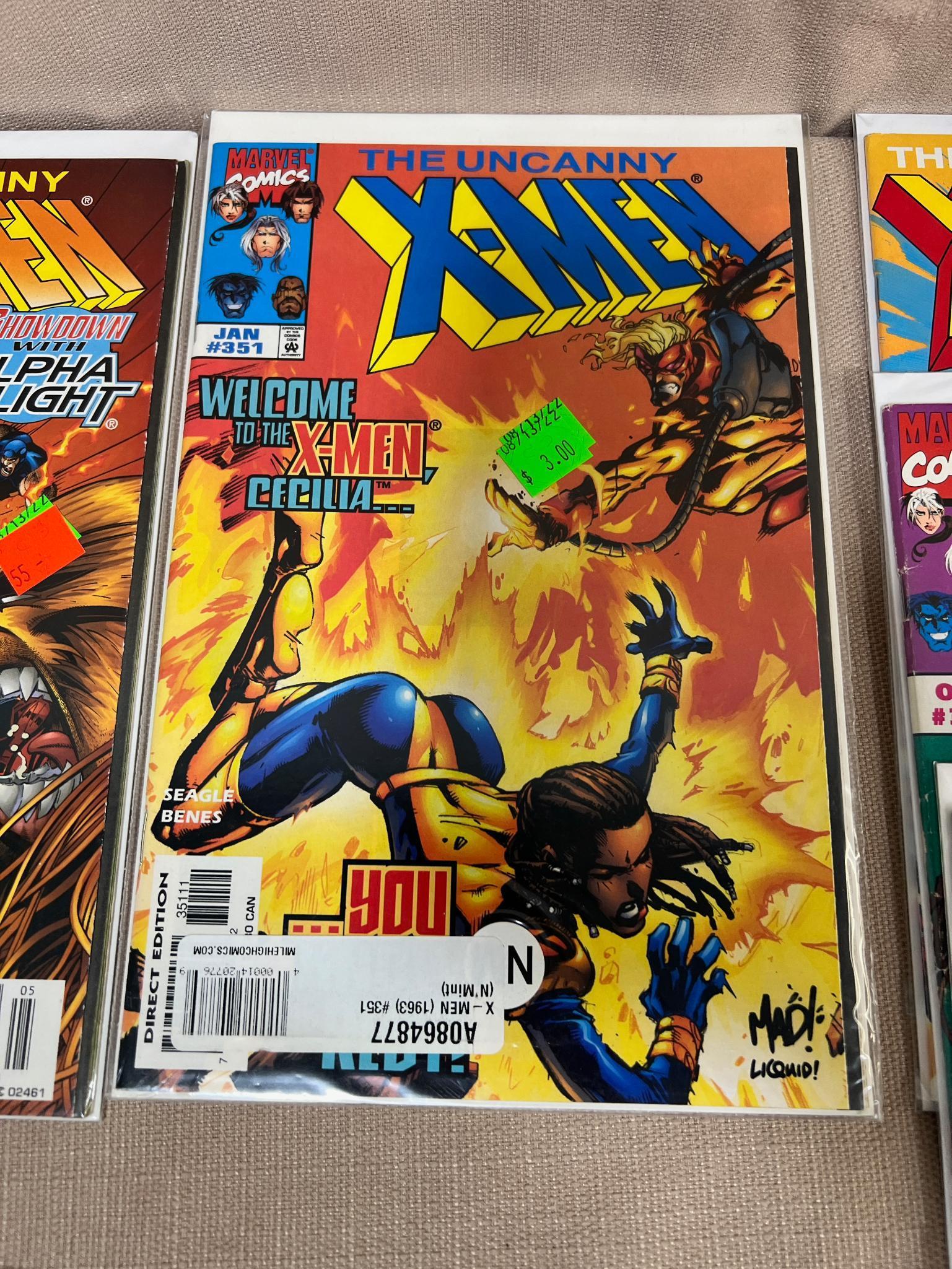 24 Uncanny X-Men Comic Books, see list below