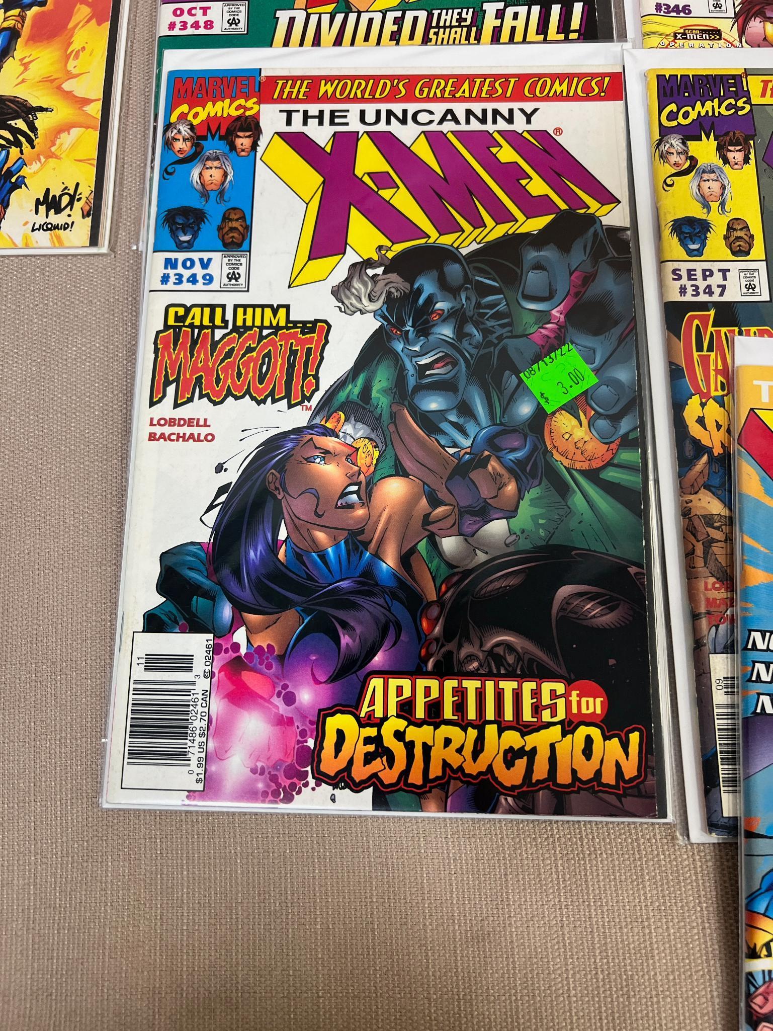 24 Uncanny X-Men Comic Books, see list below