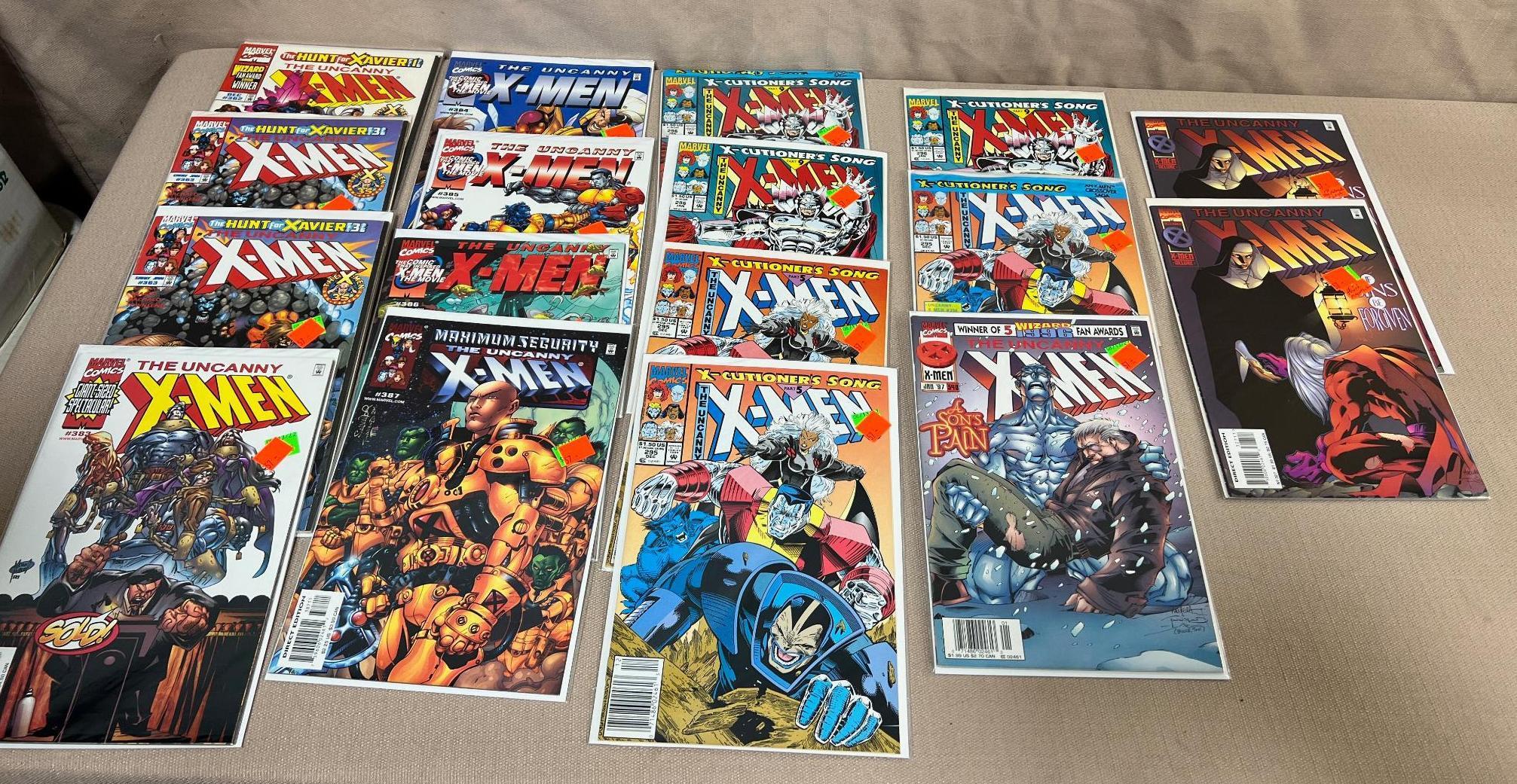 17 Uncanny X-Men Comic Books, see list below