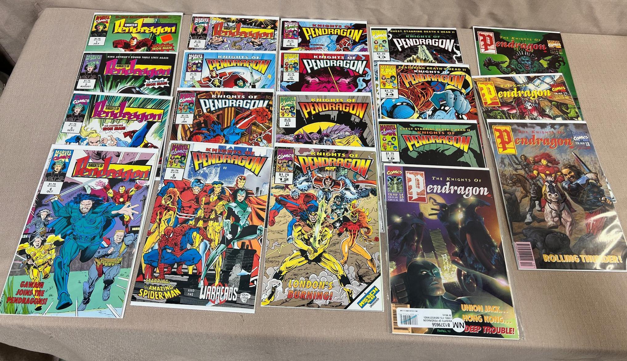Marvel Knights of Pendragon Comic books, 1-18 plus others, see all pics