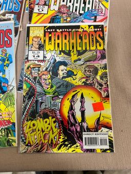 12- Warheads comic books, includes 1-11 and issue 14