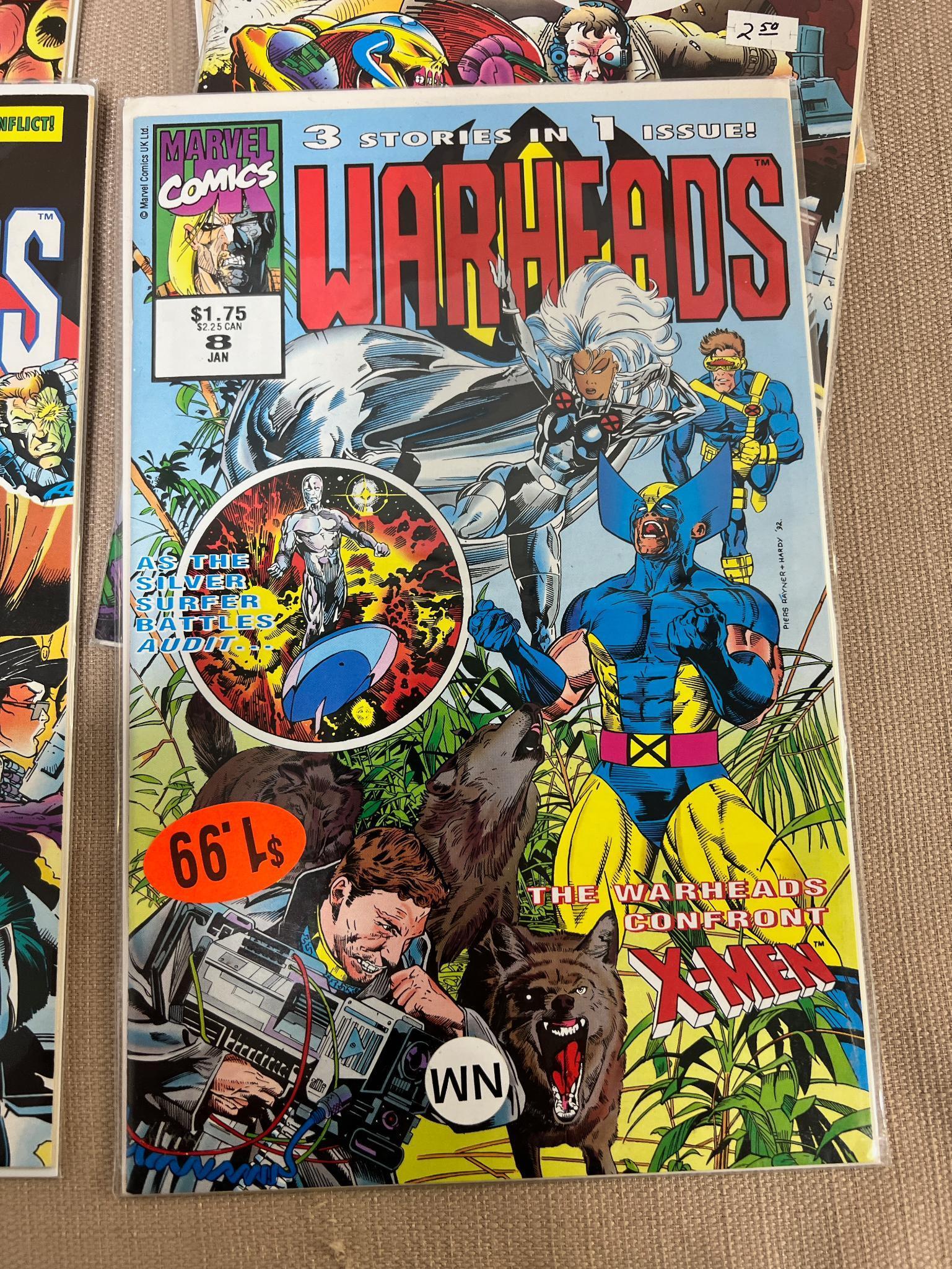 12- Warheads comic books, includes 1-11 and issue 14