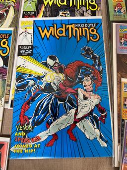 25 Marvel Comic Books including Wild Things 1-7, Plasmer 1-4 and Knights of Pendragon 1-14