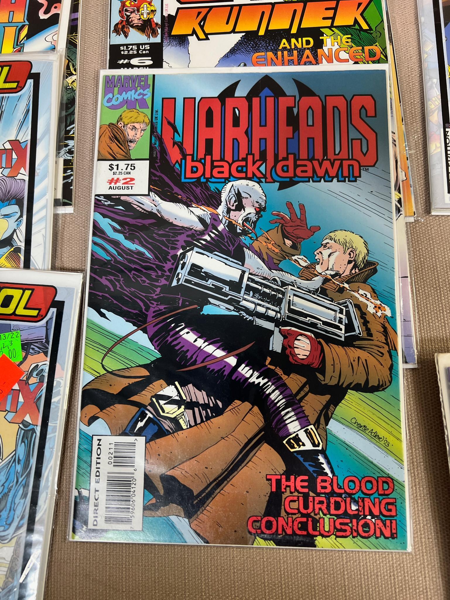 22- Marvel Comics, Lords of Avalon, Gun Runner, Diecut, Death Metal, Warheads, see pics