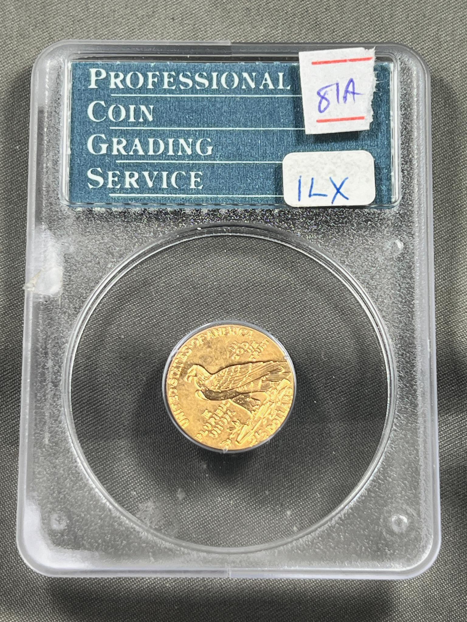AUCTION SPOTLIGHT! 1929 GOLD $2.5 Gold Indian in AU58 "Rattler" PCGS holder