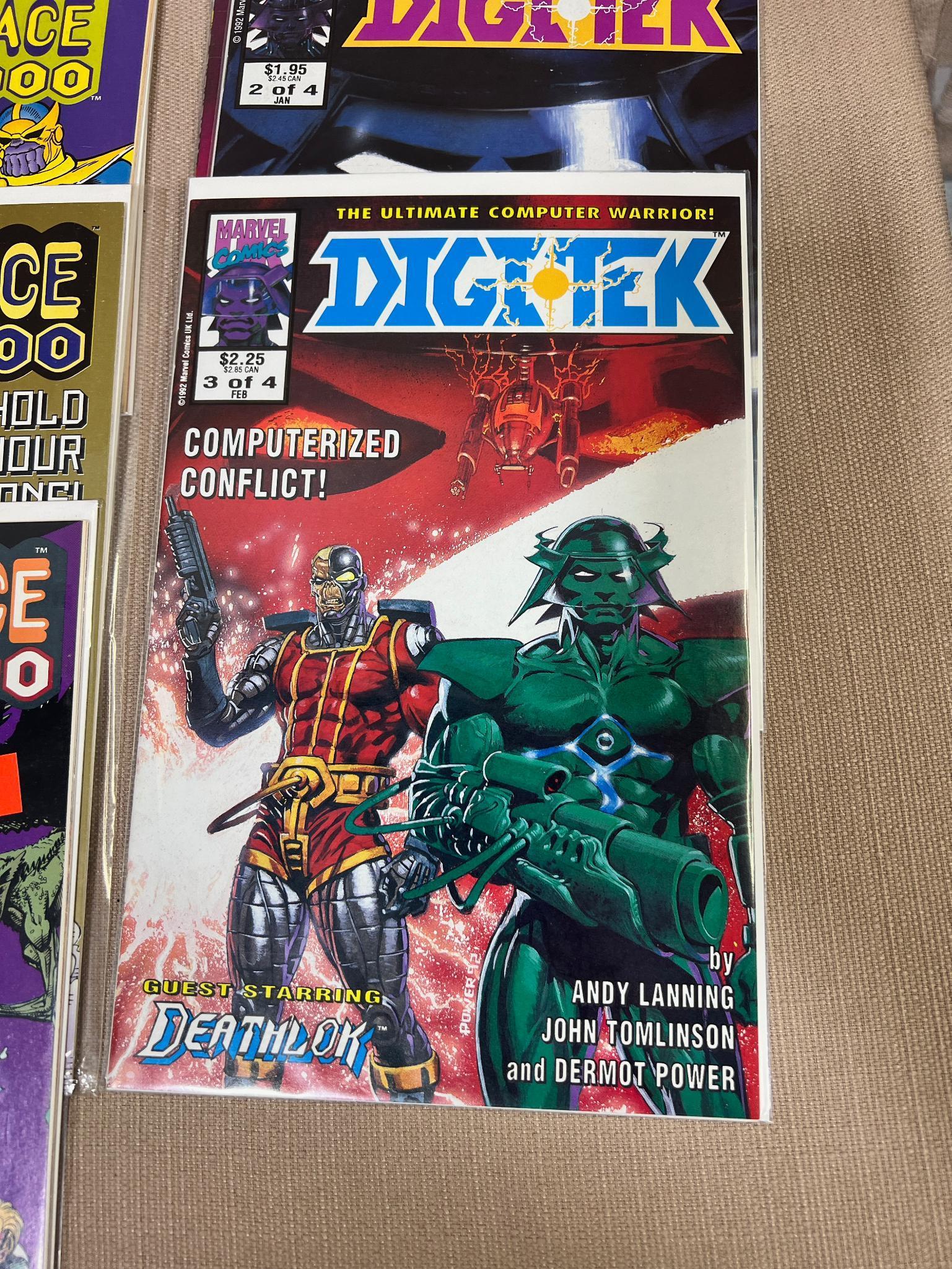 22 Marvel Comics, Digitek 1-4 and asst. Cyberspace 3000, Punisher and more comic books