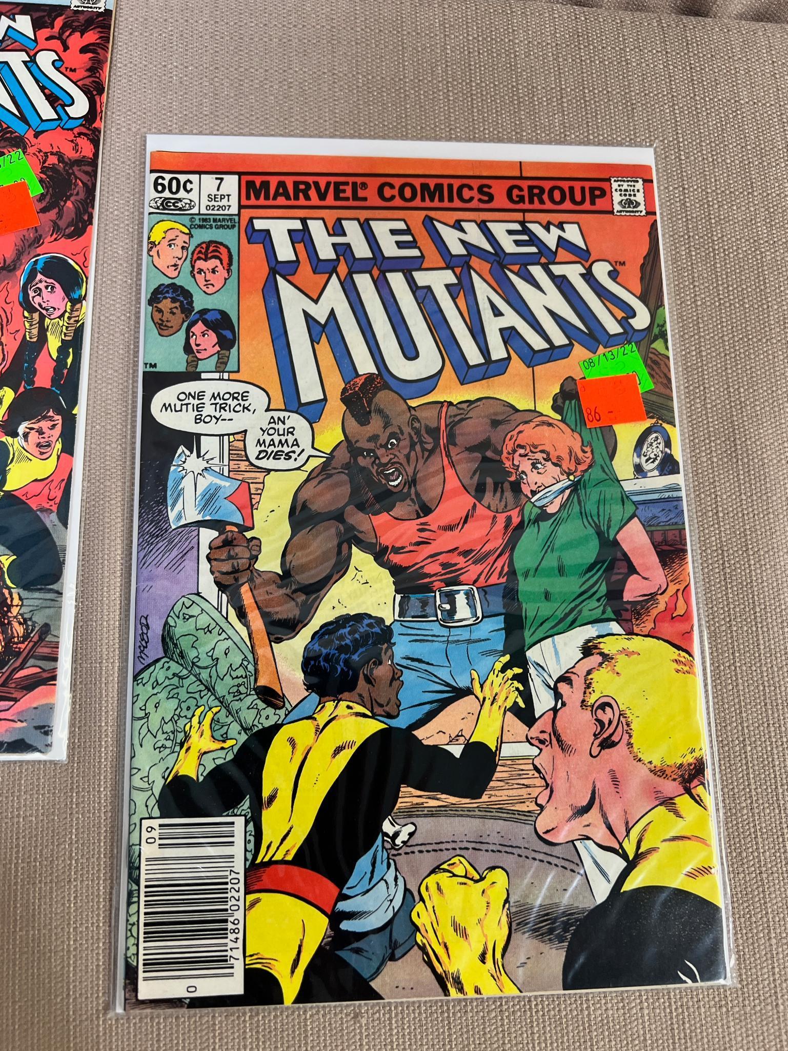 9- The New Mutants comic books, issues 1-9