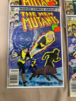 9- The New Mutants comic books, issues 1-9