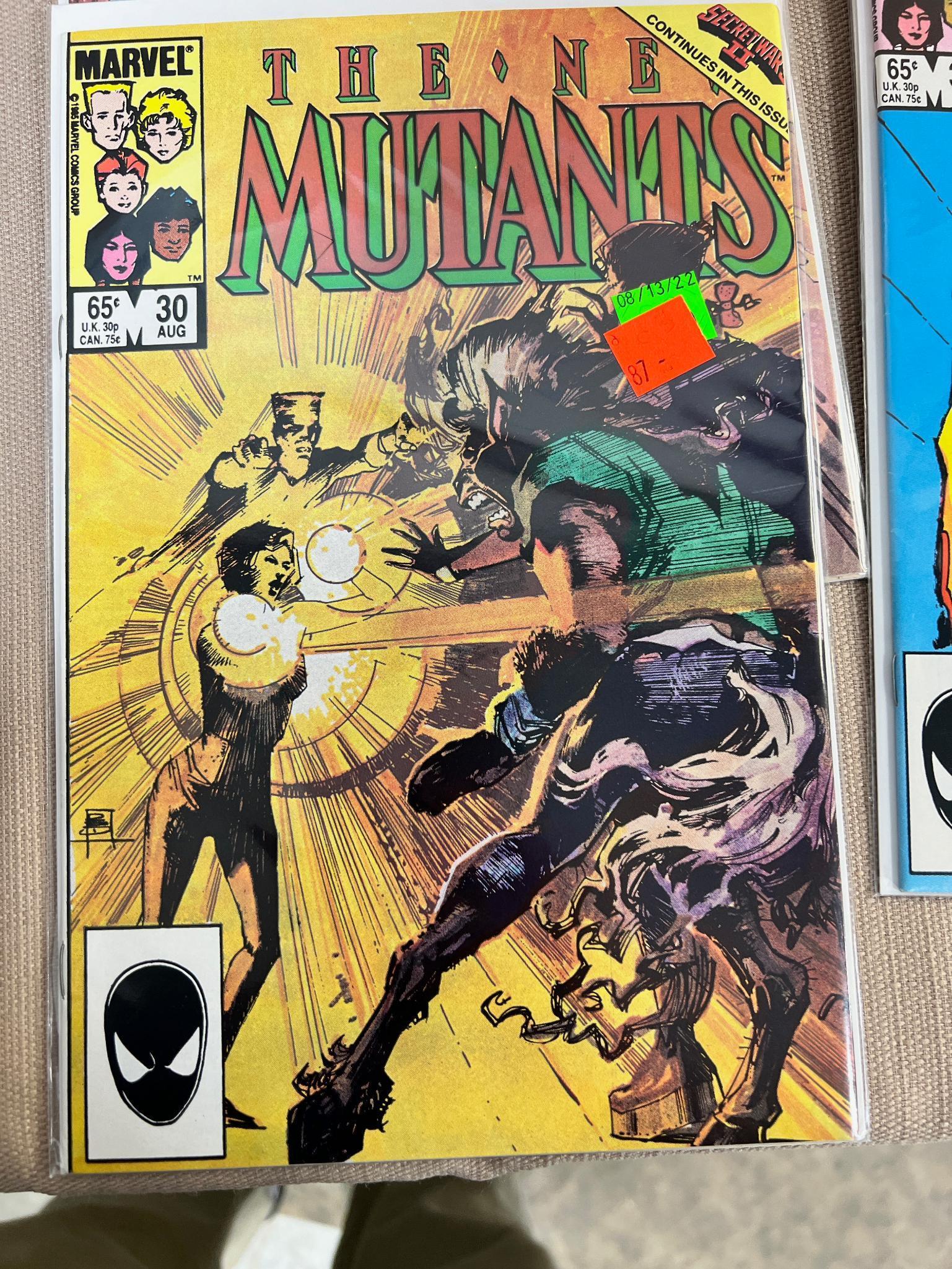 15- The New Mutants comic books, 1st appearance of Warlock, Warpath Hellions, Legion