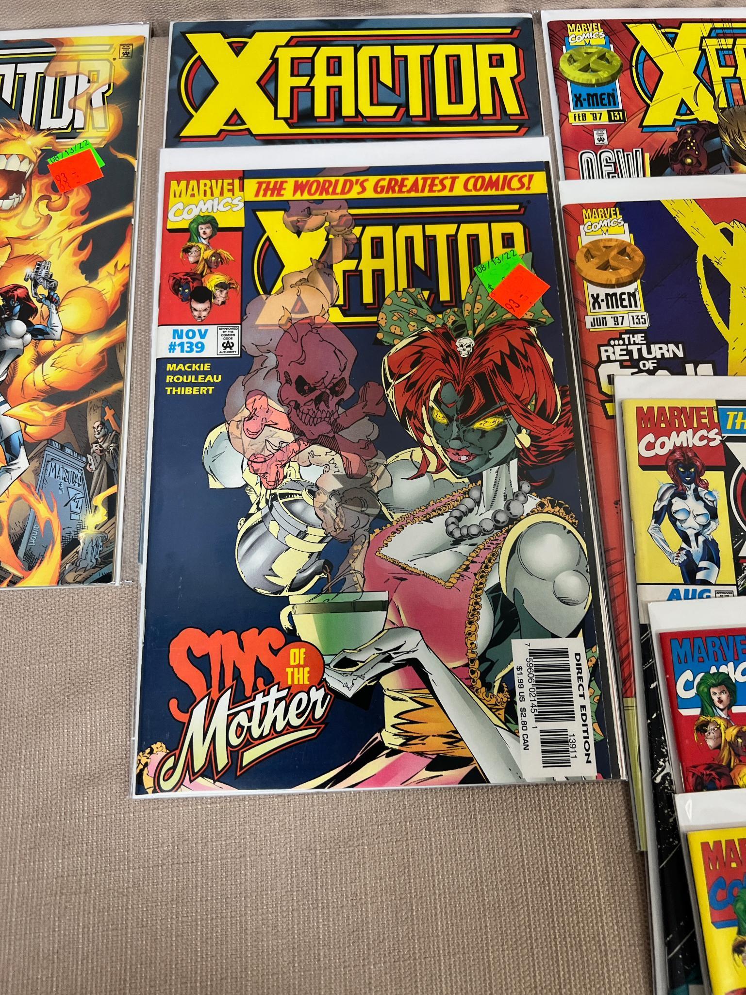 25- X Factor Comic Books including no. 149 among others