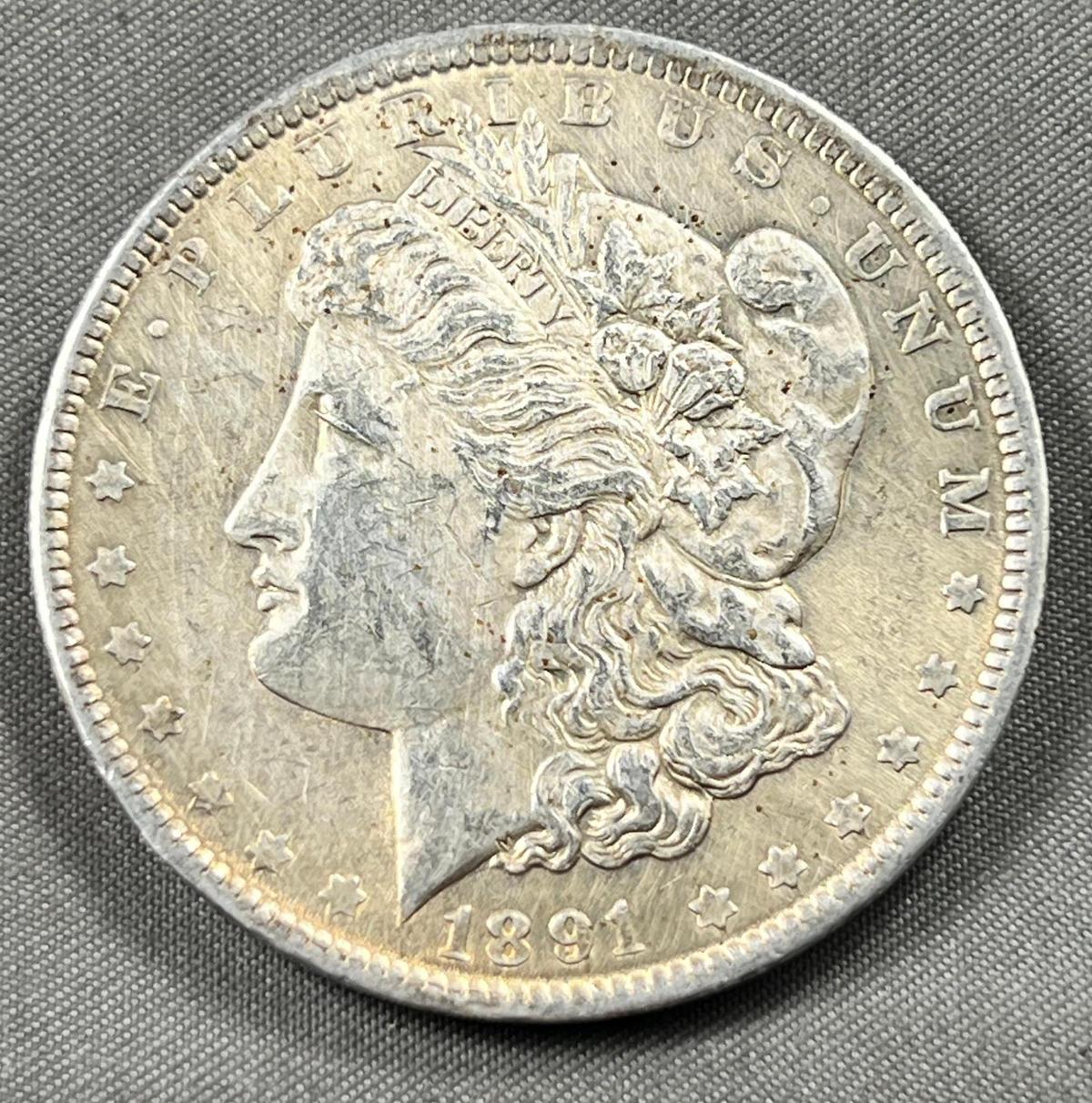 1891 Morgan Silver Dollar