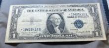 1935 G Blue Seal Star Note Silver Certificate