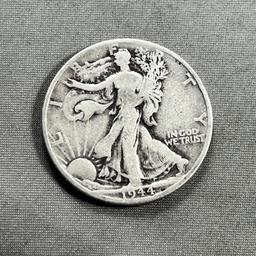 1944-D US Walking Liberty Half Dollar, 90% Silver