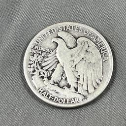 1944 US Walking Liberty Half Dollar, 90% Silver