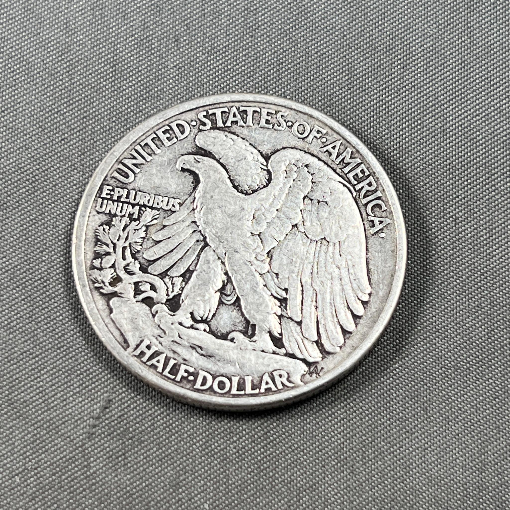 1944 US Walking Liberty Half Dollar, 90% Silver