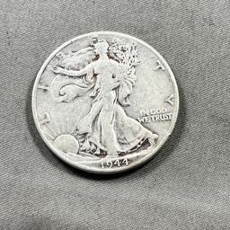 1944 US Walking Liberty Half Dollar, 90% Silver