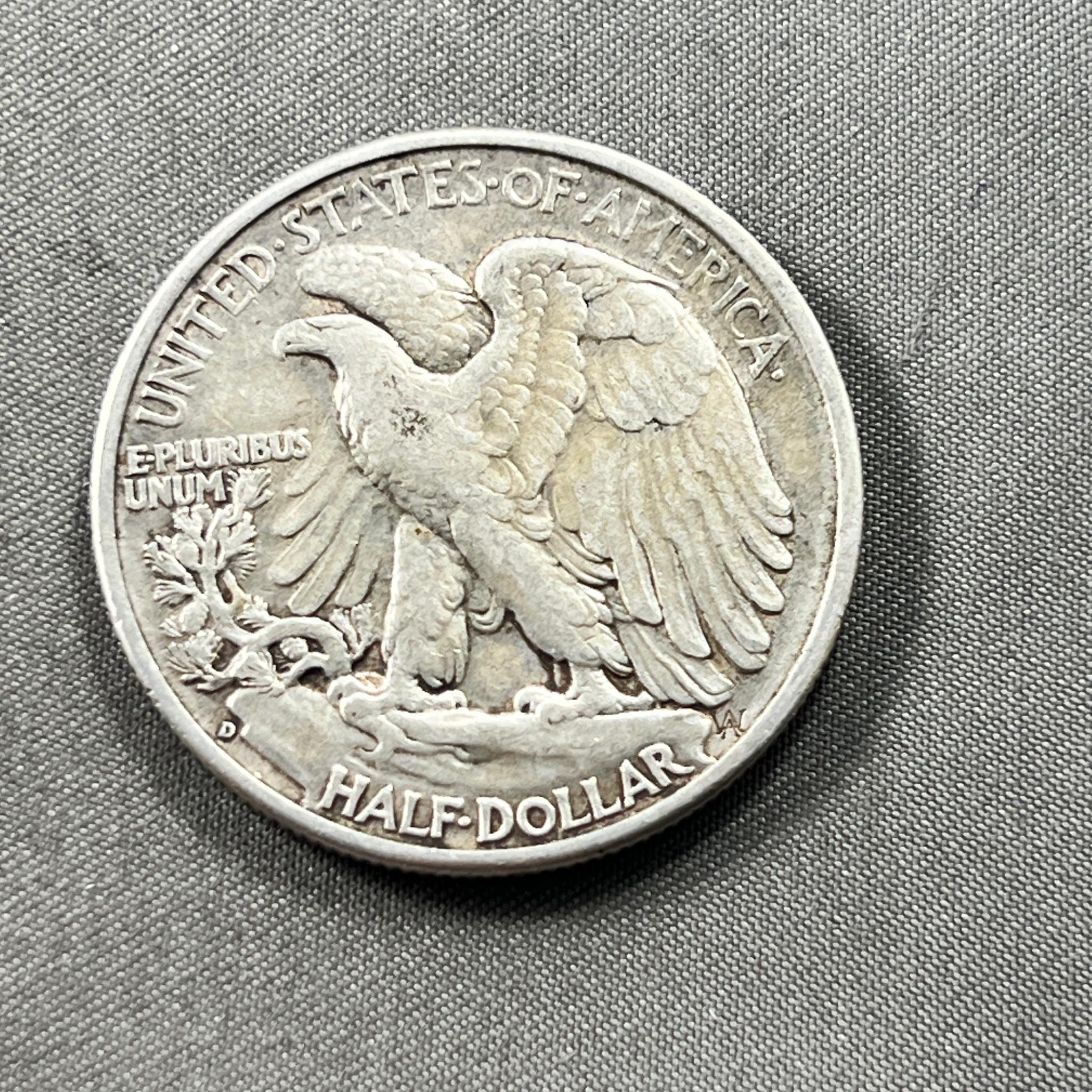 1941-D US Walking Liberty Half Dollar, 90% Silver