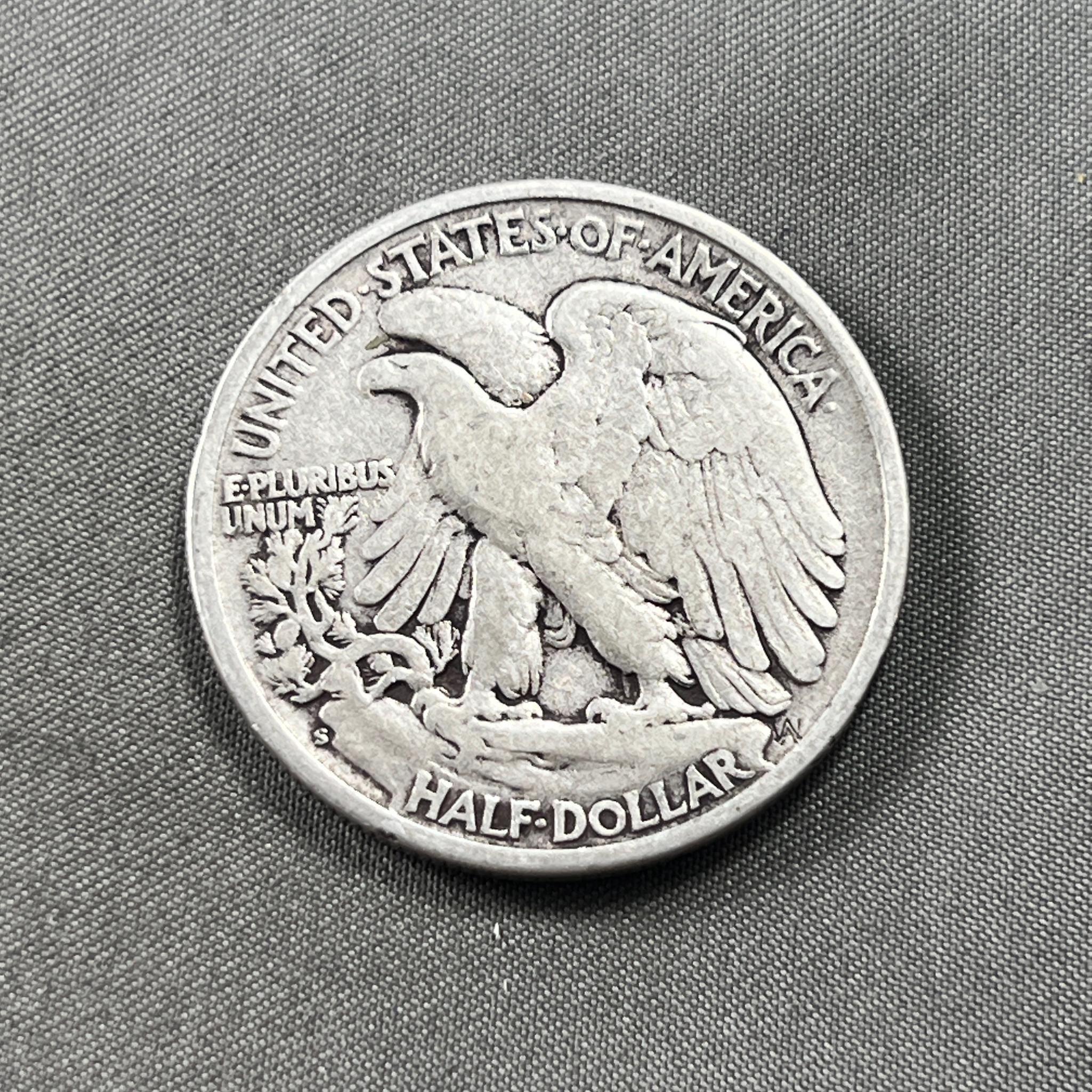 1945-S US Walking Liberty Half Dollar, 90% Silver
