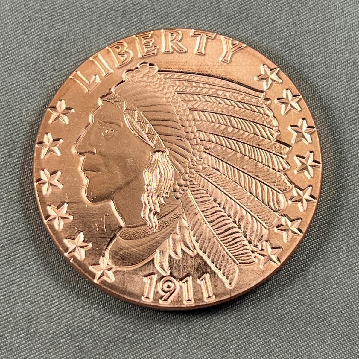 One Ounce Copper Round