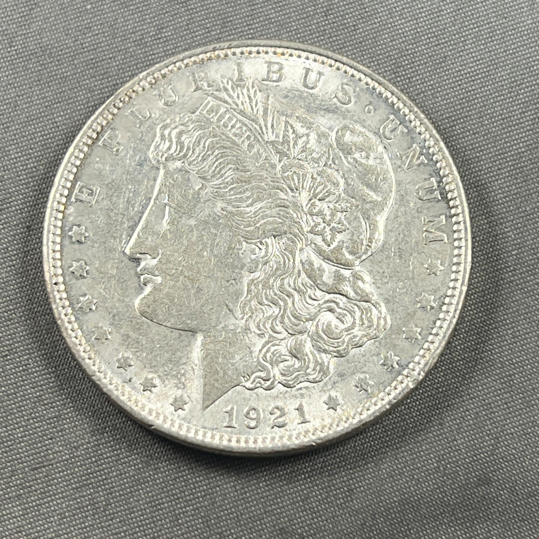 1921 Morgan Silver Dollar, 90% silver