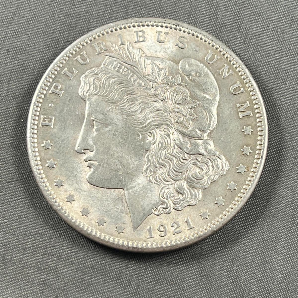 1921 Morgan Silver Dollar, 90% silver