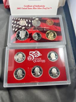 SILVER 2005-S Complete Proof Set w/ silver statehood quarters included