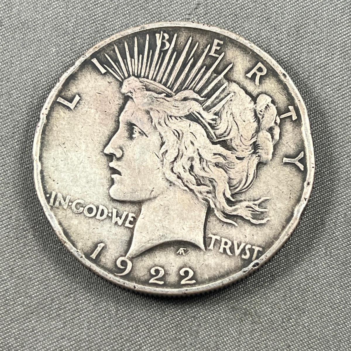 1922 Peace Silver Dollar, 90% silver