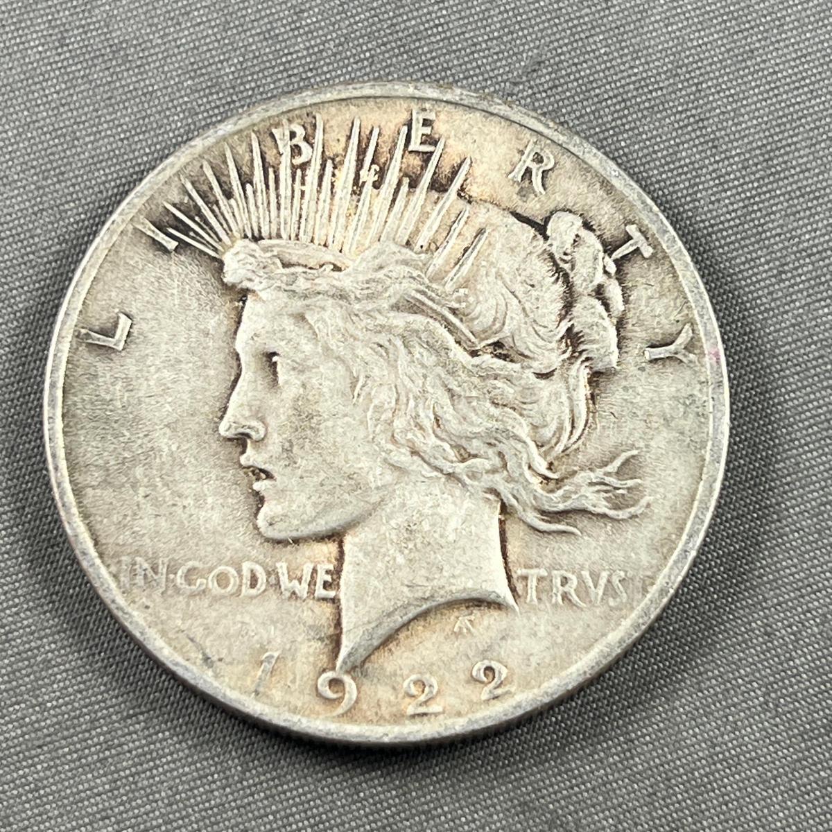 1922 Peace Silver Dollar, 90% silver