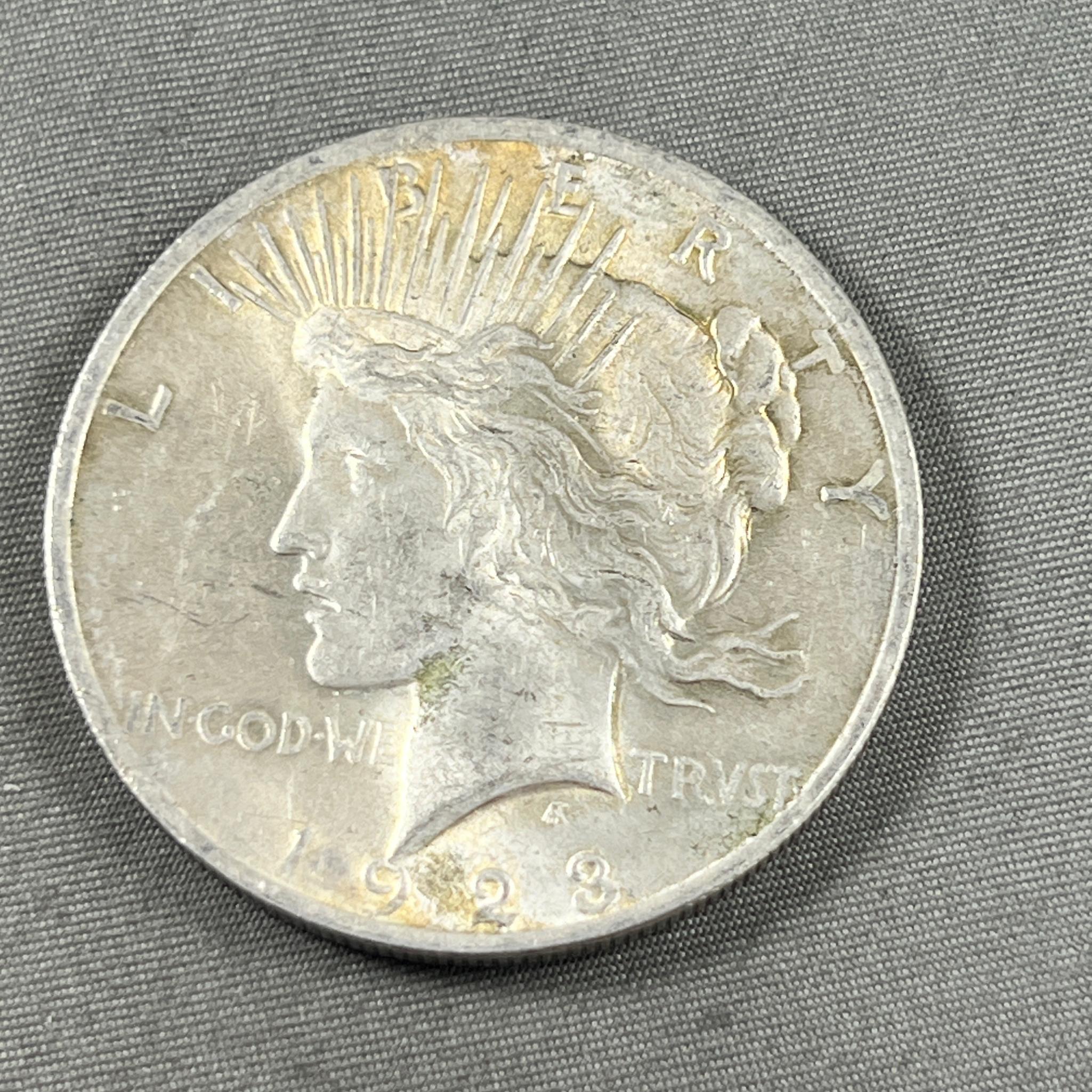 1923 Peace Silver Dollar, 90% silver