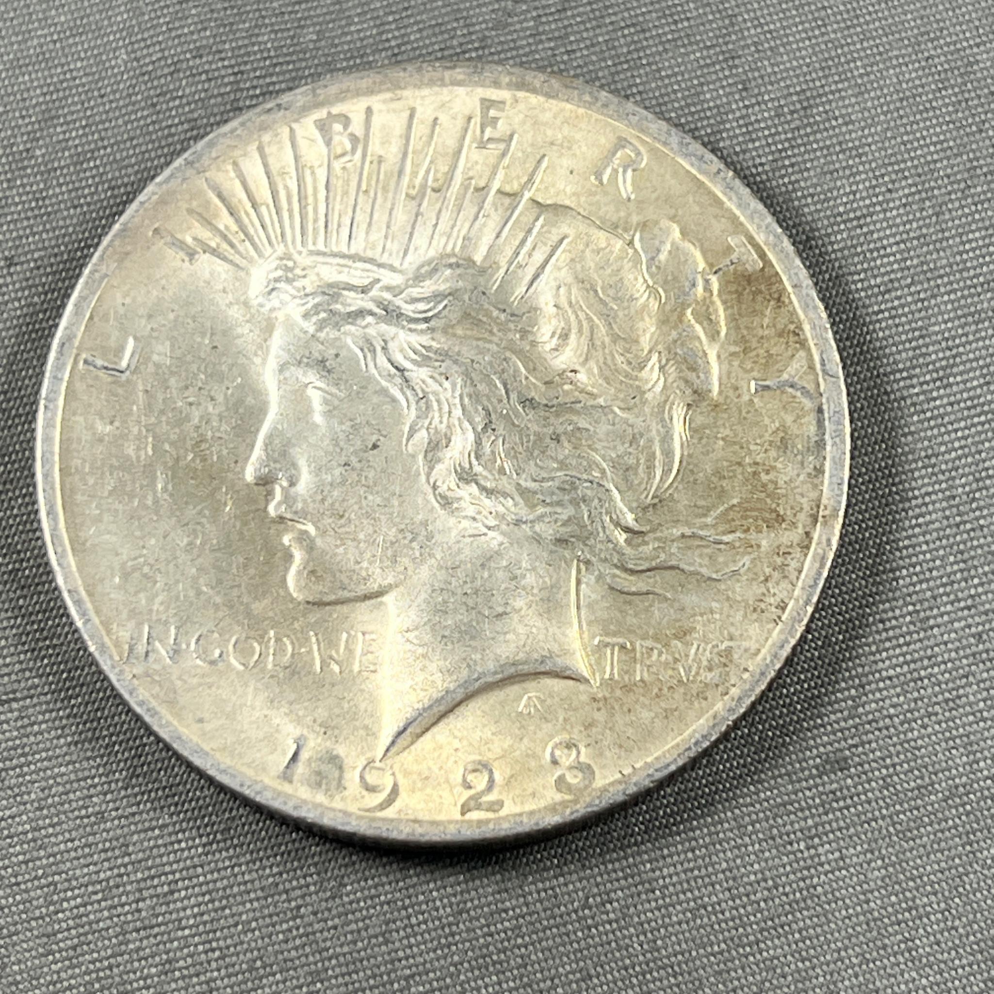 1923 Peace Silver Dollar, 90% silver