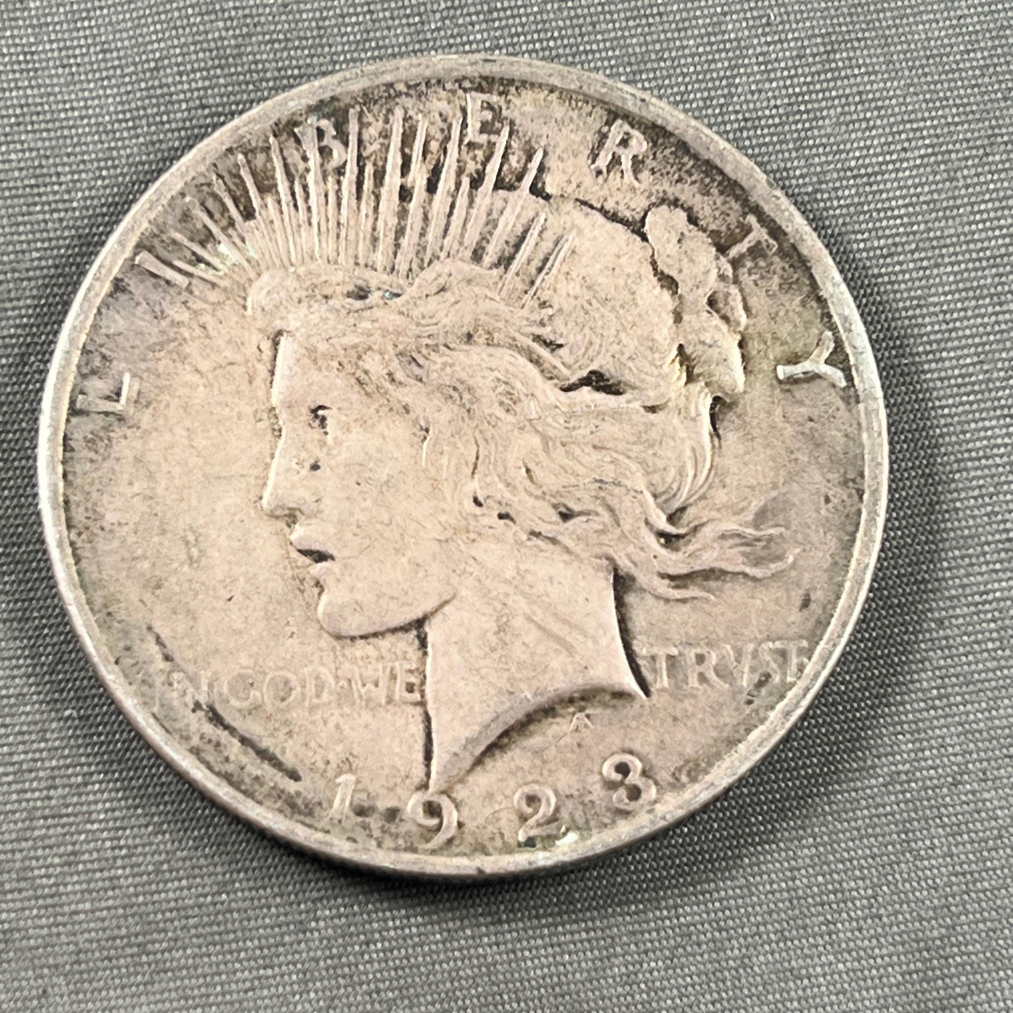 1923 Peace Silver Dollar, 90% silver