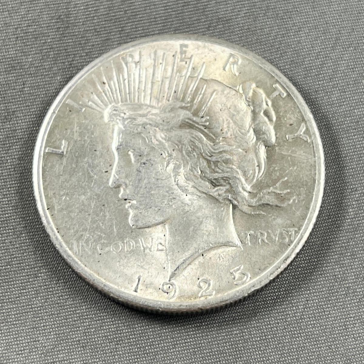 1925 Peace Silver Dollar, 90% silver