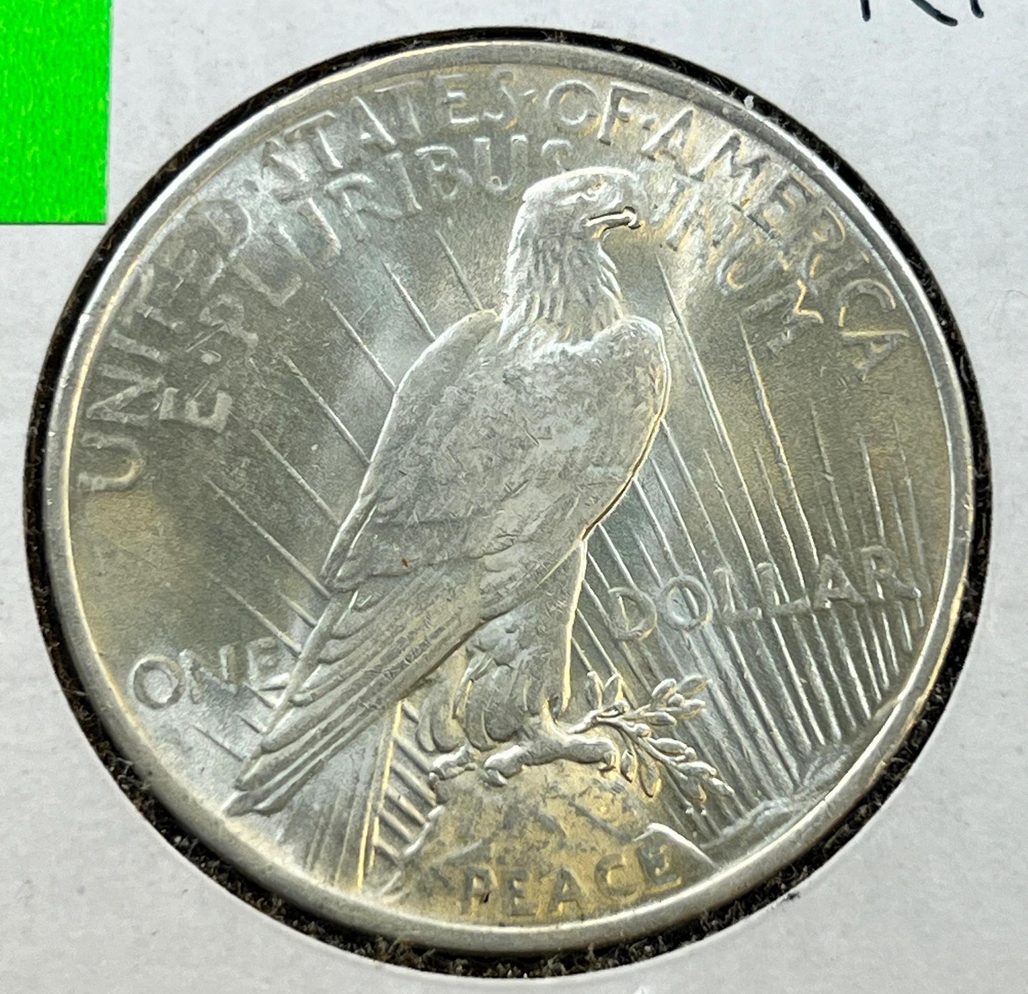 1923 Peace Silver Dollar, 90% Silver